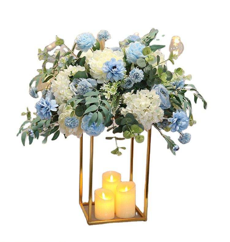 Топка с изкуствени цветя за сватбени топки с цветя Декорация на централните елементи на масата