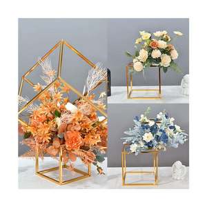 Flowers Artificial Metal Stand Table Centerpiece