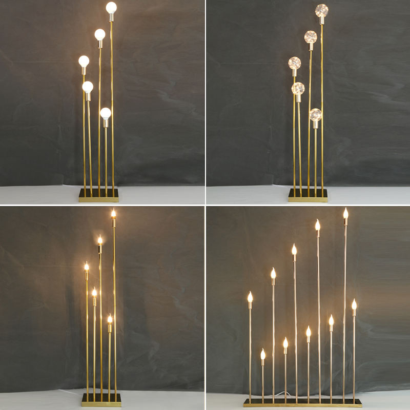Wedding gold metal candle stand centerpiece