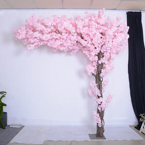 Artificial cherry blossom tree arches