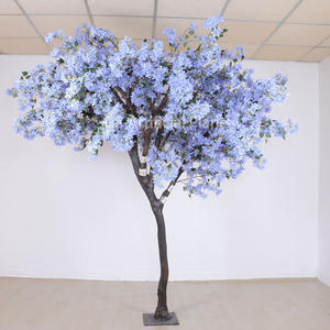 Factory price popular style artificial purple cross cherry blossom tree for wedding decoration