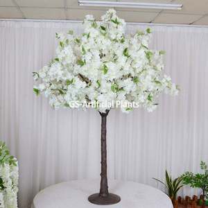 5ft White artificial cherry blossom tree ea mantlha bakeng sa mokhabiso oa tafole