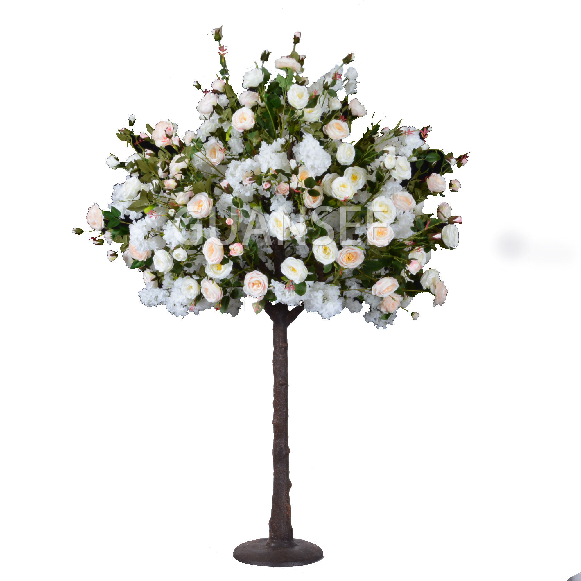 Umjetno stablo božura od 5 stopa pomiješano s trešnjinim cvjetovima Dekoracija stabla od umjetnog cvijeća za vjenčanje