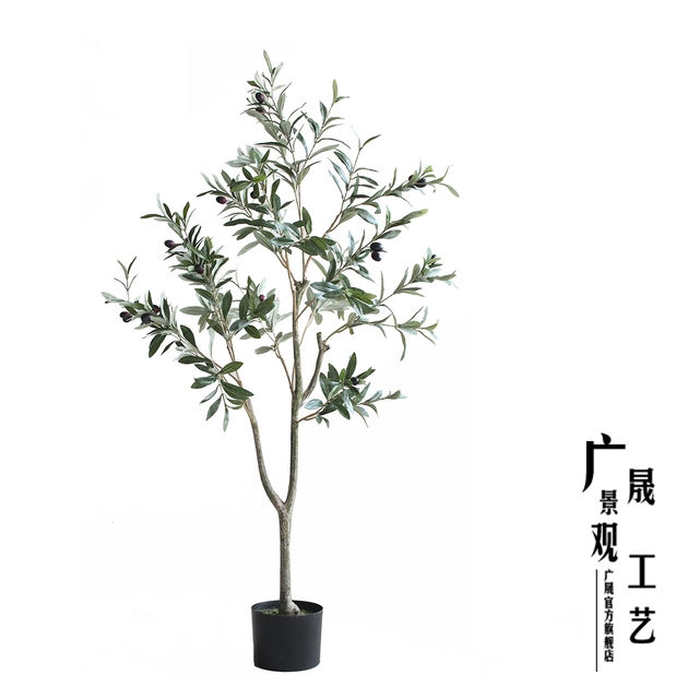  Pemë ulliri artificiale bonsai për dekorimin e peizazhit 