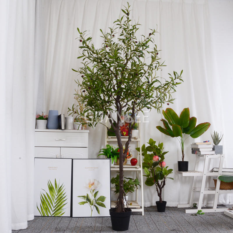 Ev Ofisi Daxili Dekorasiya üçün Yüksək Keyfiyyətli Faux Zeytun Ağacı Süni Zeytun Bitkiləri Ağacı