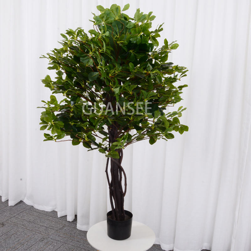 Hjemmeinnredning Naturlige små kunstige bonsai-grønne planter i potte