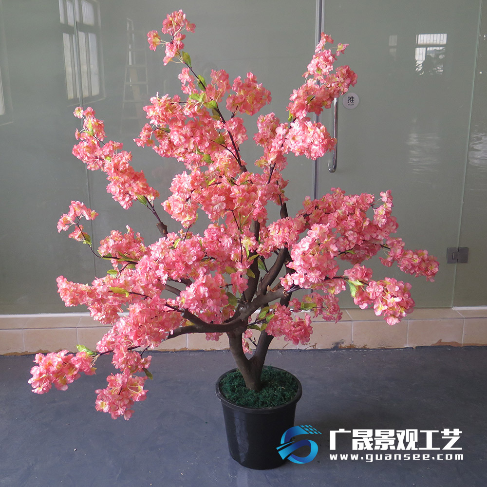 Artificial Cherry blossom tree fake flower tree with bonsai wood silk material outdoor/indoor gardon home decorations