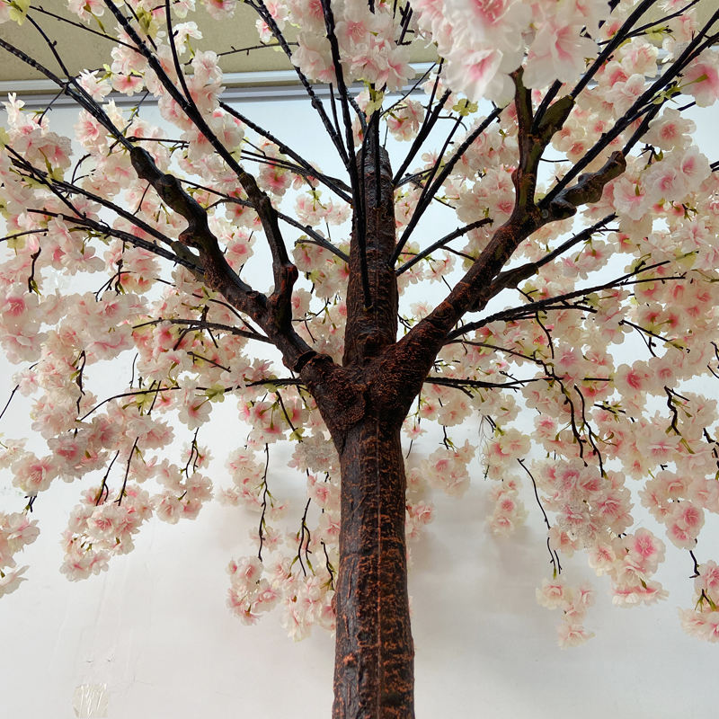  lule artificiale pemë me lule qershie plastike 