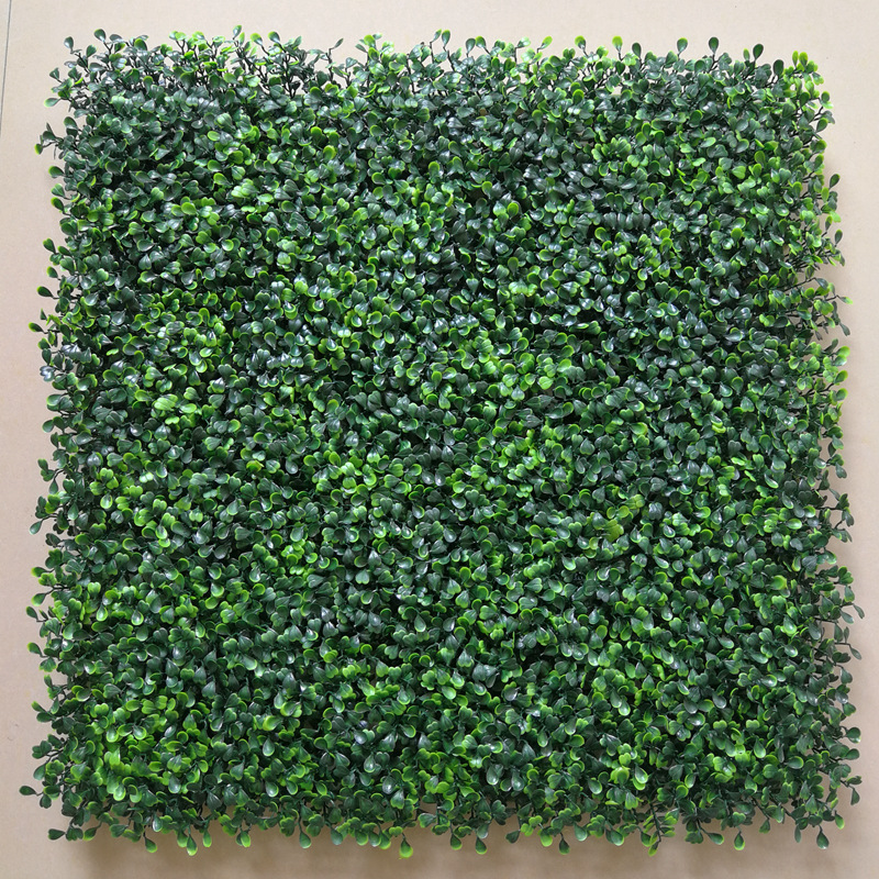Imituota dirbtinė žaliųjų augalų sienelė su 4 sluoksnių apsaugos nuo saulės sienelės fono apdaila, UV atspari plastikinė velėna