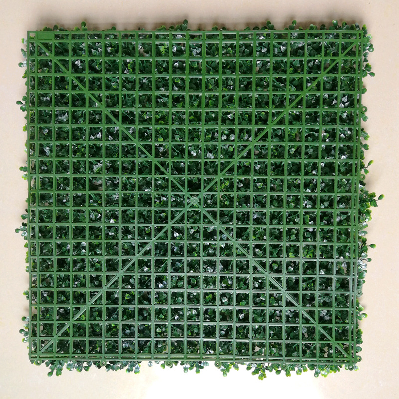 Simulated artificial green plant wall with 4-layer sun protection wall background decoration, UV resistant plastic turf