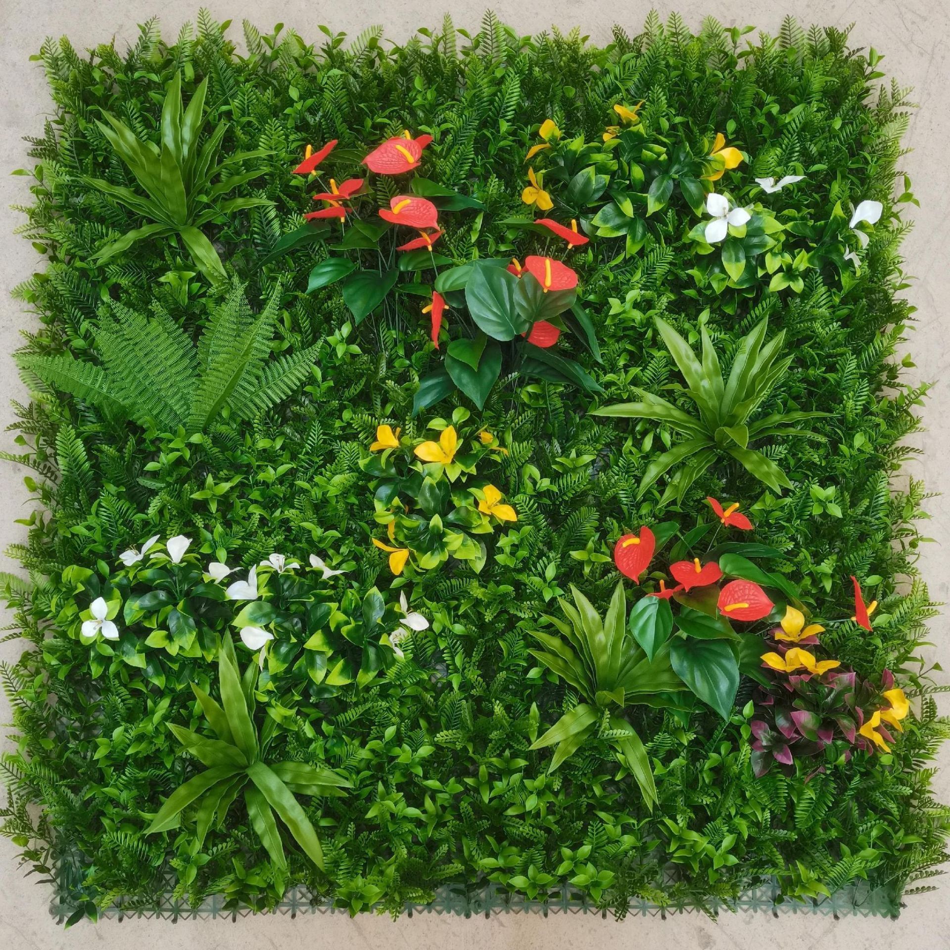 Artificial plant walls green plants artificial flowers simulated lawn landscaping biomimetic background wall decoration