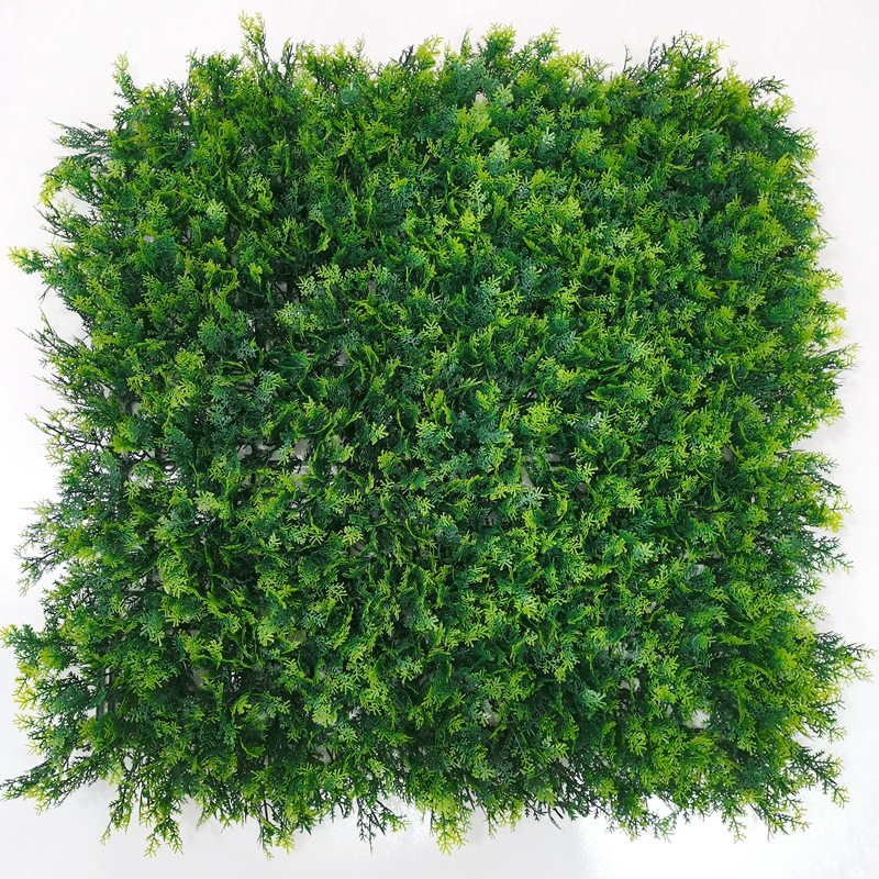 צמח ירוק מלאכותי קיר דשא מפלסטיק לעיצוב גינה