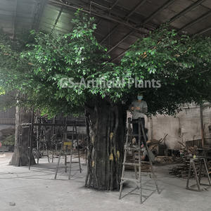 Banyan Tree Simulation Indoor Hotel Restaurant Retardant Landscape Artificial Big Tree Wishing Tree