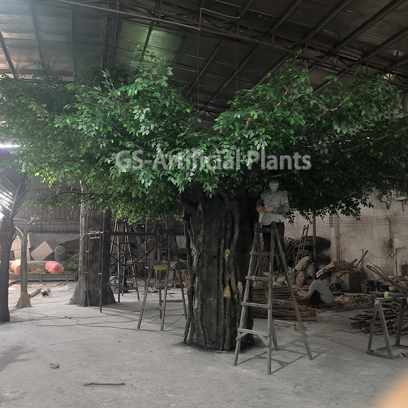 Banyan Tree Simulation Indoor Hotel Restaurant Fire retardant Landscape Artificial Big Tree Wishing Tree
