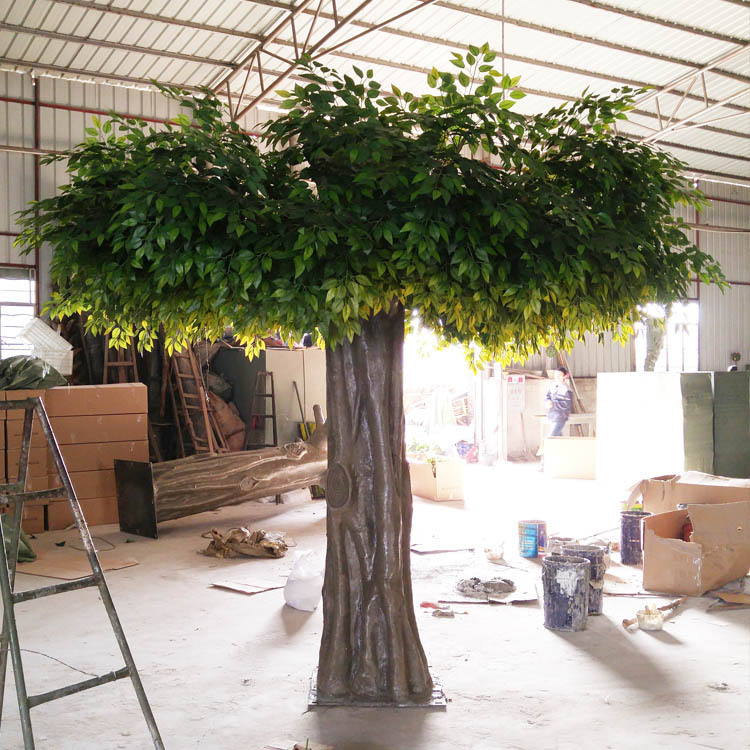 Customizable artificial banyan tree for indoor landscape