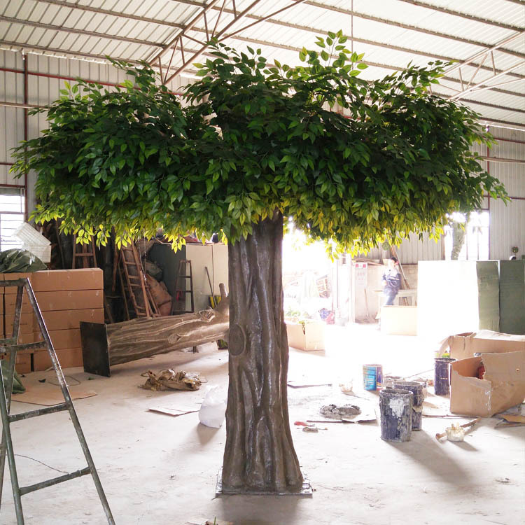  Customizable artificial banyan tree for indoor landscape 