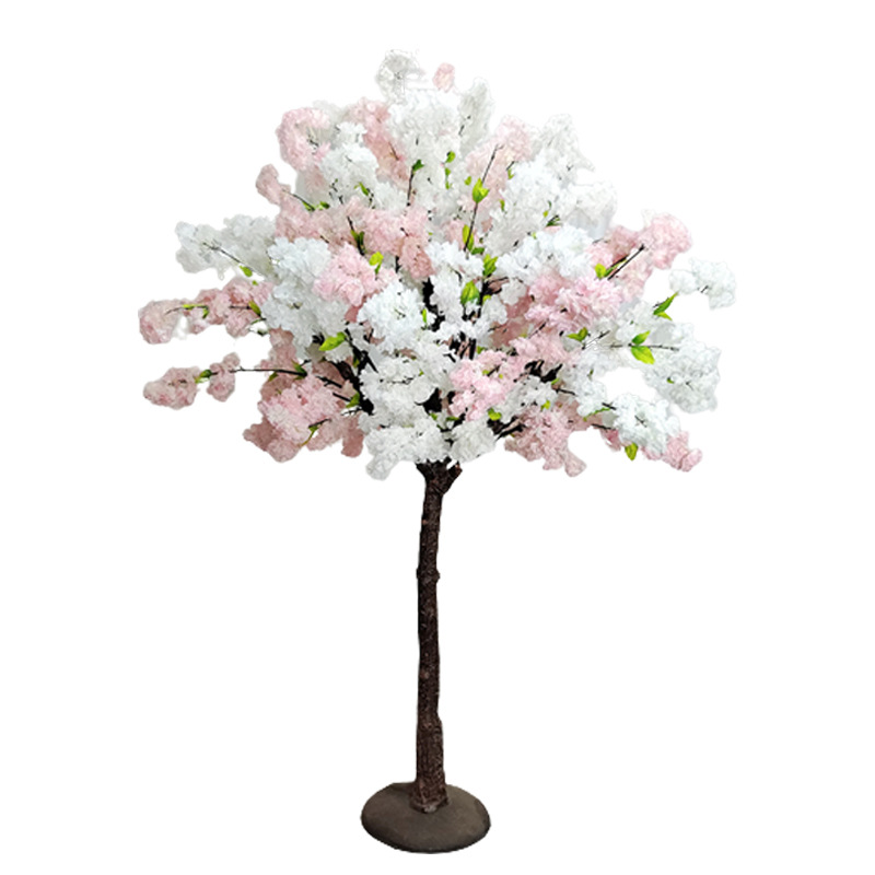 Pabrik sing murah lan laris gawean simulasi wit cherry blossom kanggo dekorasi tengah wedding njero ruangan
