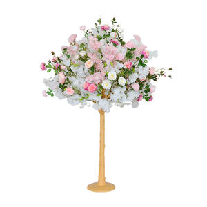 Cel mai popular stil de simulare de cireș de trandafiri pentru nunta de interior, cireș artificial de trandafir
