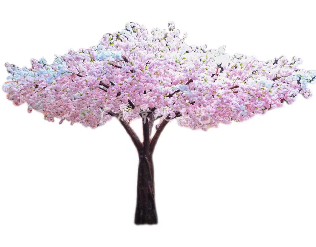 התאמה אישית של עץ פריחת דובדבן מדומה קישוט גדול פנימי וחיצוני עץ סאקורה מלאכותי גינון חתונה