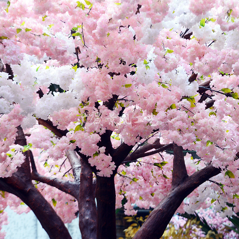  Fanamboarana Hazo Cherry Blossom Simulated Haingo an-trano sy ivelan'ny trano Fanamboarana fampakaram-bady hazo Sakura artificial 