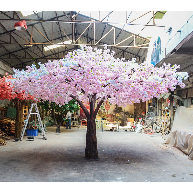  Tilpasning af simuleret kirsebærblomsttræ Stor indendørs og udendørs dekoration Kunstig Sakura-træ Bryllupslandskabsarkitektur 