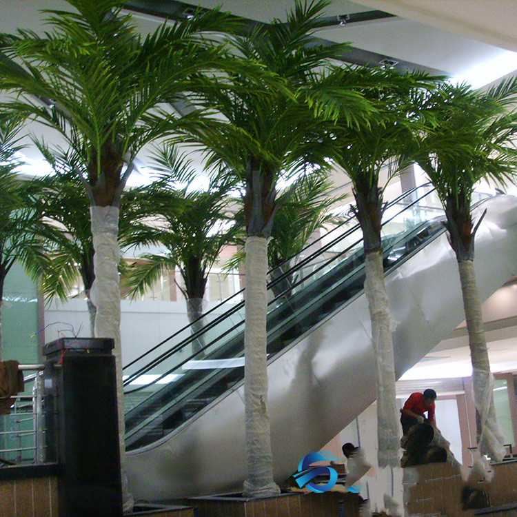  malonda otentha opangira palm tree fiberglass kokonati mtengo wa Shopping mall 