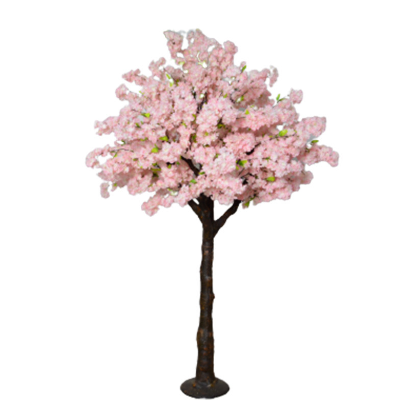 Най-популярният стил, висококачествено изкуствено дърво сакура, маса за хранене на закрито, розова симулация на дърво, хотелска сватбена украса
