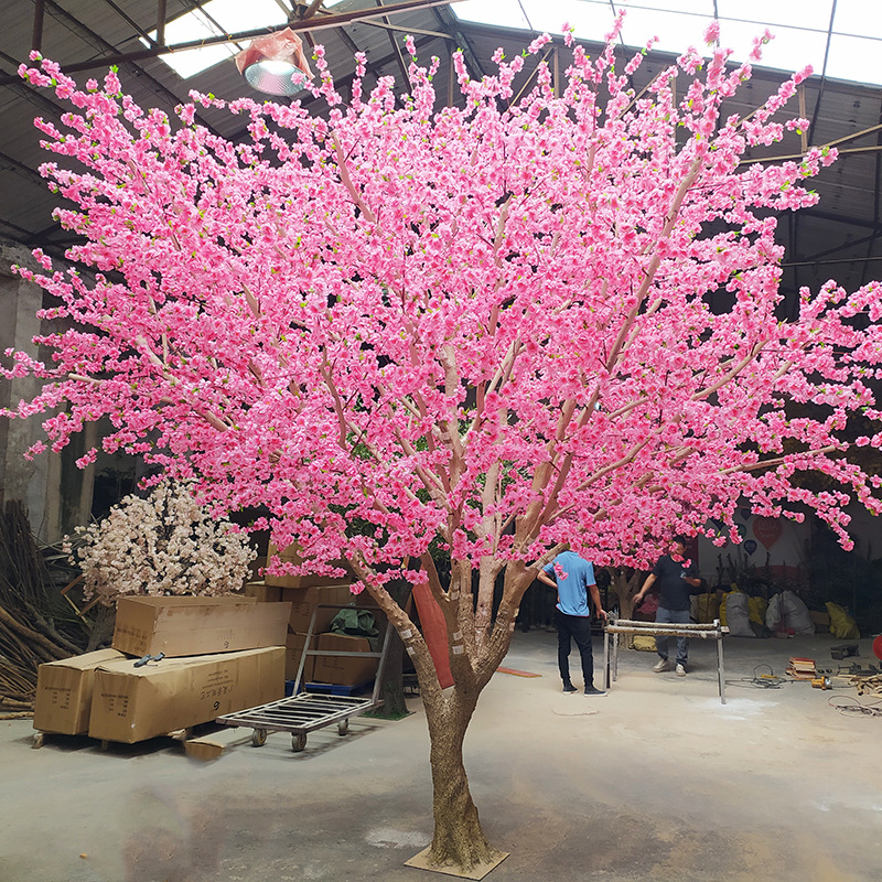 Large artificial peach blossom trees used for indoor and outdoor shopping mall scenic area decoration and landscaping