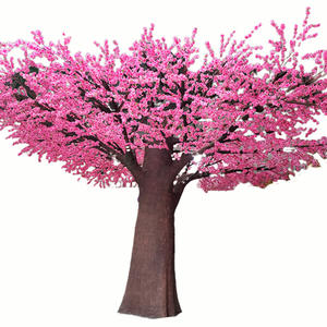 Large scale simulated peach tree made of fiberglass artificial cherry tree decorated with trees in shopping malls and scenic areas