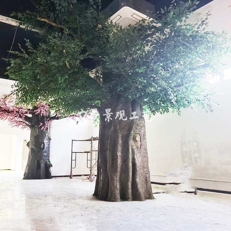 Изкуствено обвита колона баняново дърво вътрешно озеленяване