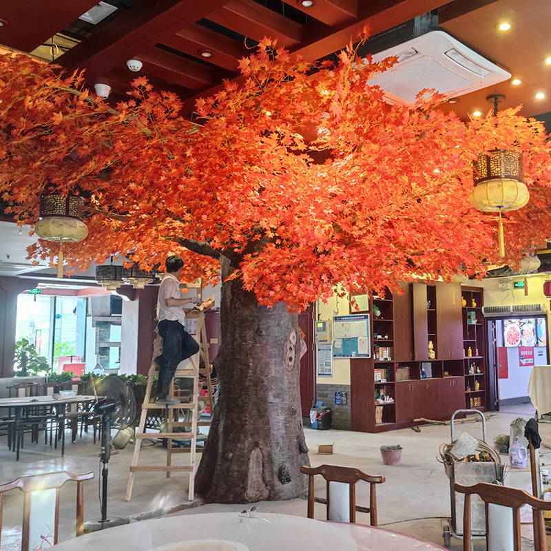 Simulacija stabla crvenog javora Simulacija jeseni Vanjsko ukrasno stablo Pejzažni inženjering Dekoracija stabla javora Veliki pejzažni dizajn
