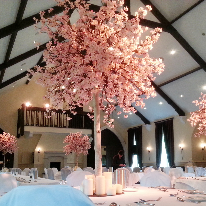 Yapay Sakura Ağacı Kapalı Dekorasyon Sakura Otel Restoran İniş Sahnesi Seti Büyük Dekoratif Yapay Ağaç