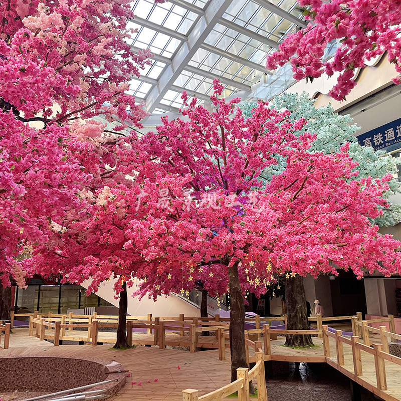  Pink cherry blossom tree 