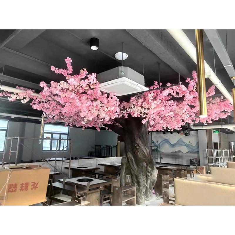 Simulated Cherry Blossom Tree Customized Hotel Wedding Glass Fiber Reinforced Plastic Landscaping Malaking Cherry Blossom Tree