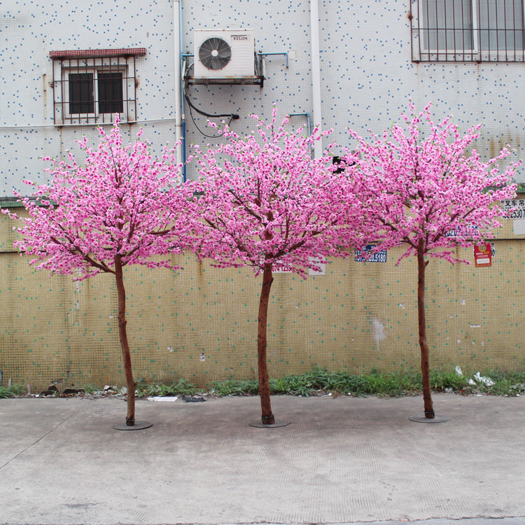  Artificielle Peach Blossom Tree Mariage Ameublement Hôtel Décoration Paysage Design 
