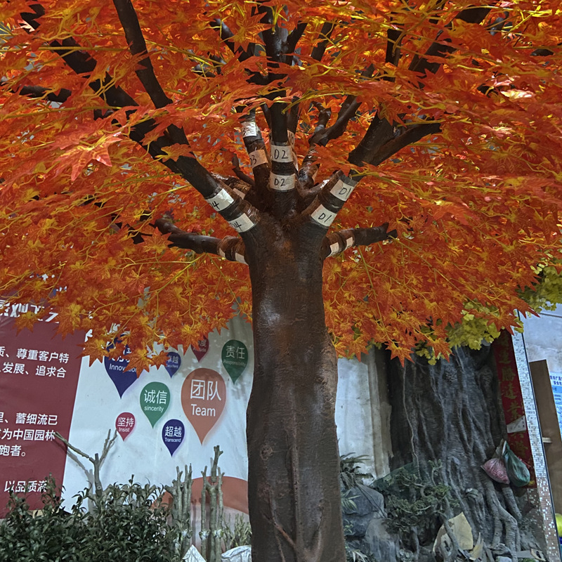 Artificial maple tree indoor and outdoor decoration for hotel restaurant landscaping