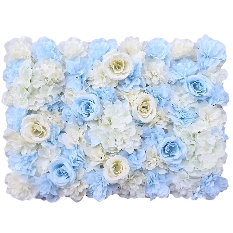 Faux Artificial hydrangea flower wall panel wedding decoration rose floral mat wedding backdrop 2 - 99 pieces