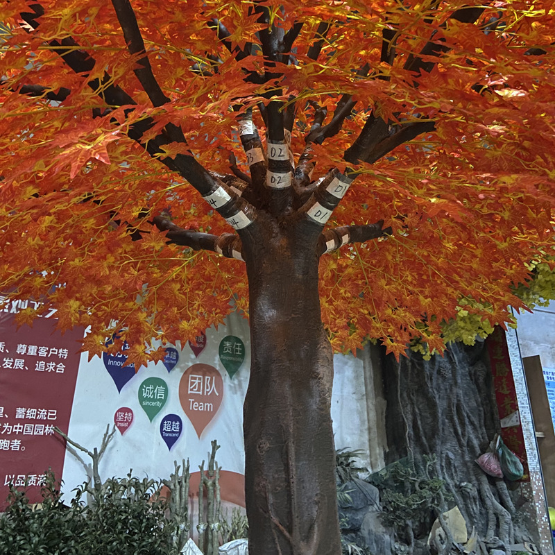  Artipisyal nga maple tree sa sulod ug sa gawas nga dekorasyon alang sa hotel restaurant landscaping 