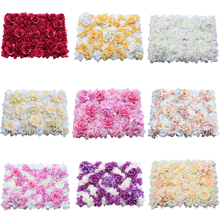 ຈີນ Indoor Wedding ອອກແບບ Peony ທຽມ Rose Silk Wall Flowers Backdrop
