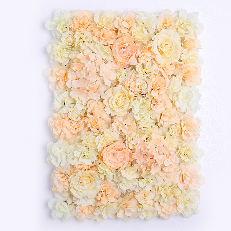 Customized 3D Photography Stage Backdrop Artificial Silk Rose cheap Flower wall For wedding party Decoration