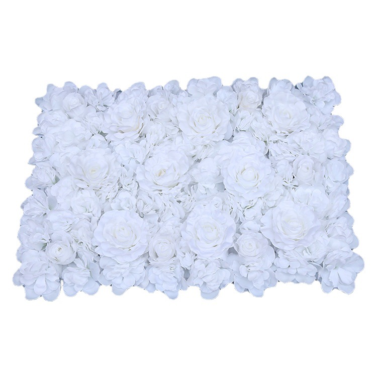 Cheap Silk Tracery Party Mokhabiso oa Lechato Durable Panel Maiketsetso Flower Wall