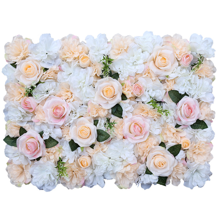 Hot Selling Items Wedding Artificial Silk Rose Flower Wall Panel Backdrop Decoration Artificial flower walls