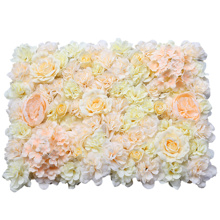 Hot Selling Items Wedding Artificial Silk Rose Flower Wall Panel Backdrop Decoration Artificial flower walls