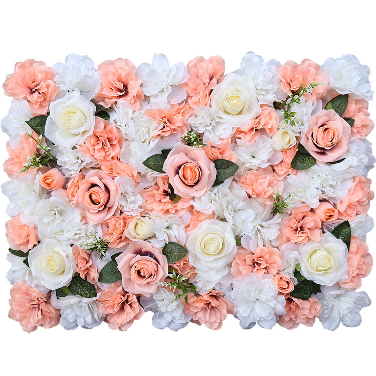 Artificial Curtain Flower Background Wall 3d Wedding Decor Silk Rose Flower Wall Panel Backdrop