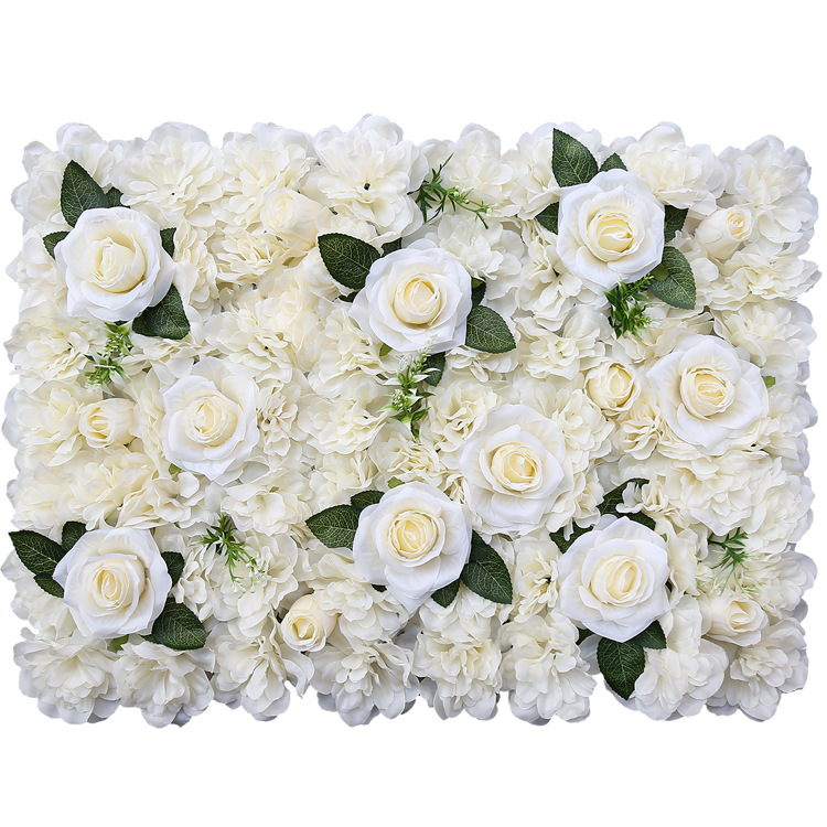 Umelá záclona na kvetinové pozadie steny 3D svadobná výzdoba hodvábna ruža kvetina nástenného panelu pozadia