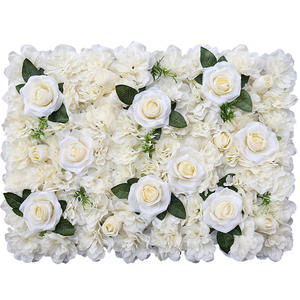 Perdele de fundal cu flori artificiale Decor de nuntă 3d Flor de trandafir de mătase Panou de fundal