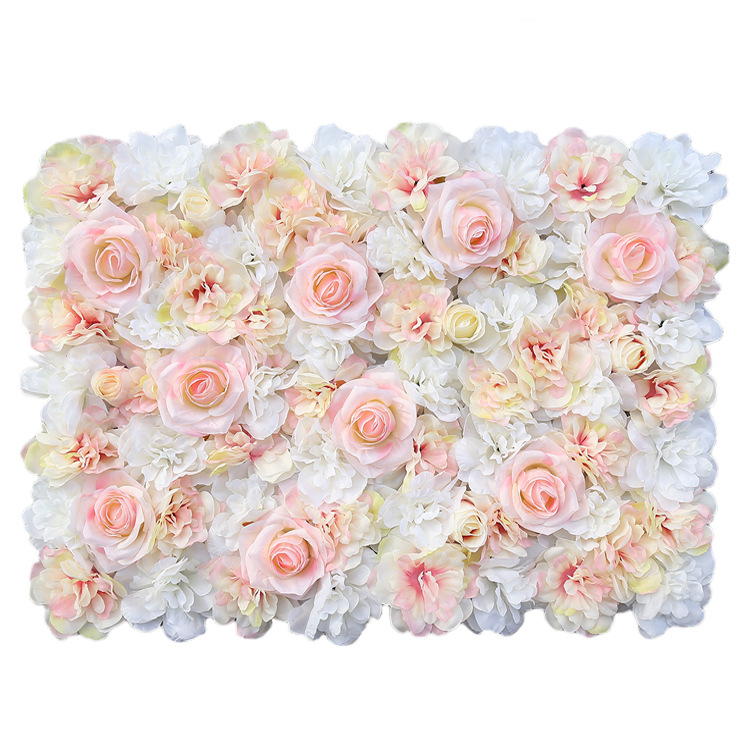Top selling 40x60 cm plastic grid artificial flower wall panels wedding background decoration backdrops