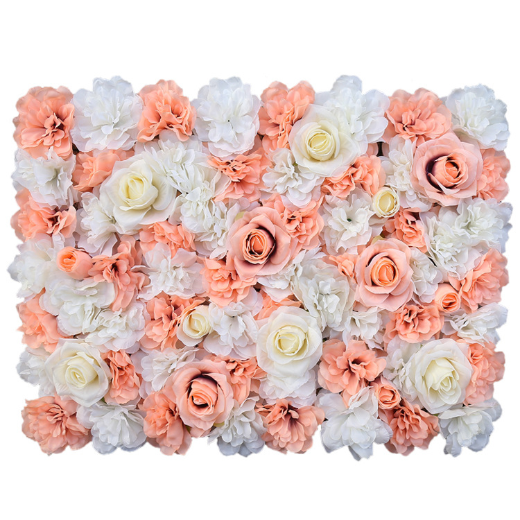 Top selling 40x60 cm plastic grid artificial flower wall panels wedding background decoration backdrops