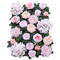 Customized Backdrop For Wedding Decor Fabric Plastic White Pink Rose Silk Artificial Roll Up Wall wedding decoration flower back