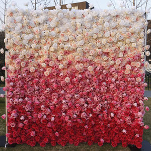 5D cloth bottom simulation flower wall background wall gradient color high-density high-rise secondary wedding decoration